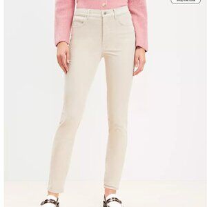 Loft Skinny Corduroy Pearl Beige Cream
